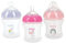 Nuby 3-Pack Infant Feeding Bottles with Slow Flow Breast Size Silicone Nipple: 0+ Months, 6oz, 3 Pack Set: Delicate Star, Rainbow, Butterfly Prints