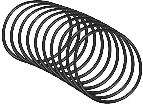 QUARKZMAN 45mm x 41mm x 2mm Nitrilo Goma Juntas Tóricas x 10uds Redondo Junta Arandela para Grifo Plomería Reparación Sellado Conexión [Negro]