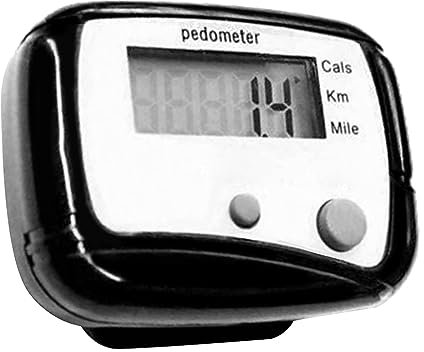 F Fityle Schrittzähler zum Gehen, tragbar, einfacher täglicher Zielmonitor, Schrittzähler für Laufen, Wandern, Outdoor-Sport, Fitness, Erwachsene, Schwarz