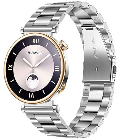 TRUMiRR Kompatibel mit HUAWEI Watch GT 5 41mm/Watch GT 4 41mm/Withings ScanWatch 38mm Armband, 18mm Mesh Gewebtes Edelstahl Armband Quick Release Metall Uhrenarmband für Withings Steel HR 36mm/Move