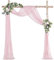Ghope Rideau Arche Mariage en Tulle Transparent, Mariage Voilage Drapés en Mousseline Arche Tenture Décoration pour Photographie, Fête, Mariage, Cérémonie, Rideau de Gaze