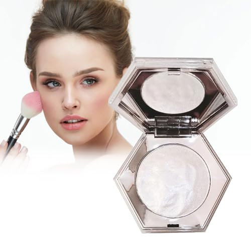 Diamond Highlighter Glitter,Highlighting Powder,Face Highlighter Palette,Shimmer Glitter Bronzer Makeup,High Pigment Shiny Powder,für Gesicht und Körper alltägliches langanhaltendes Make-up
