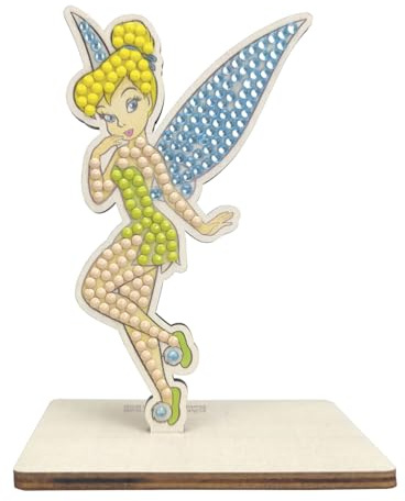 CRYSTAL ART - Diamond Figurine Kit - Creative and Fun Activity - Adults and Children - Glitter Decoration in Assorted Colours - Peter Pan - Tinkerbell
