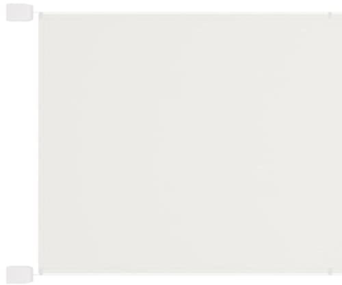 Tenda da Sole Verticale Bianca, Tenda Avvolgibile Verticale per Esterni, 100 x 1000 cm, Tenda da Sole a Caduta da Tessuto Oxford, Impermeabile, Tenda a Rullo per Privacy e Protezione Dal Sole, 148162