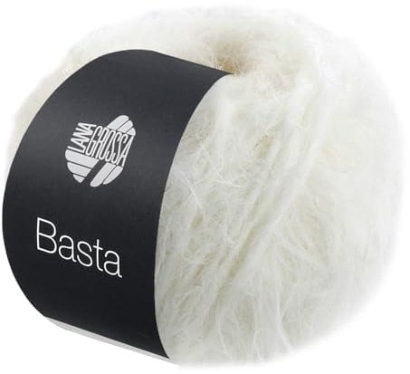 LANA GROSSA Basta - Fil au look fausse fourrure, légèrement torsadé, effet franges et fibres mérinos - Fil à tricoter à la main, 50 % laine vierge et 50 % polyamide - 50 g de laine pour tricot et
