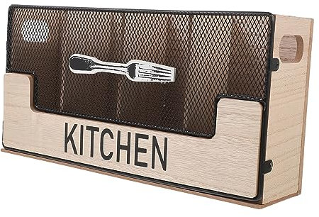 FUNOMOCYA Soporte De Madera Resistente Para Almacenamiento De Vajilla Caja Organizadora De Cubiertos