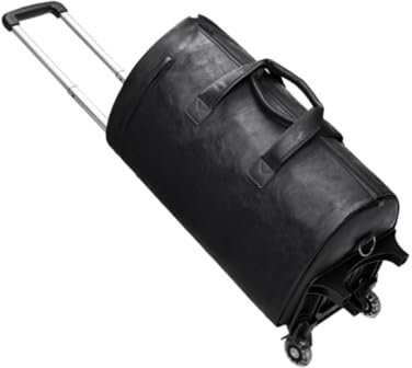 Kleidersack auf Rollen, mit Rädern und Zugstange als Anzugtasche für unterwegs, Schwarz