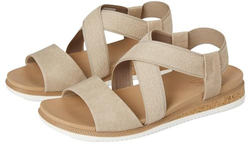 Skechers Sandales basses Desert Kiss pour femme, taupe, 40 EU