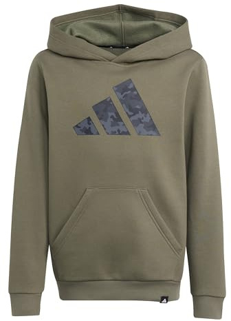adidas Unisex Kids CAMO Graphic Hoodie JUNIOR, Olive strata, 9-10 Years