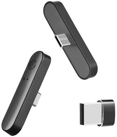 Boannice Transmisor Tipo-c Bluetooth 5.0 USB Consola Ordenador Transmisor de Audio Inalámbrico para PS4, PS5, Switch, PC con Baja Latencia y Adaptación AptX, Viene con Adaptador Tipo-c a USB