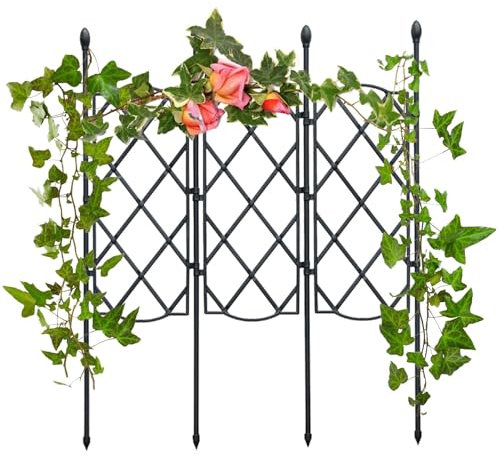 Treillis pour en Pot – Treillis de Jardin, Support à Fleurs de Jardinage | Treillis de Jardin en métal empilable Robuste, grimpantes de Grande Valeur, Support de Fleurs superposé