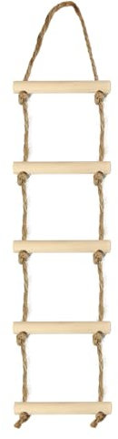 DIELOVEHUA Wichteltür Strickleiter, 4.5 x 18 cm Wichtel Leiter, Wichtel Strickleiter, Miniatur Wichtel Leiter, Wichtel Zubehör Weihnachten, Wichtel Zubehör, Wichtelleiter für Door Floor Glass