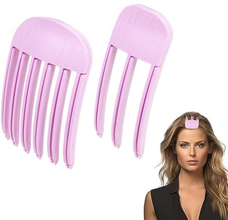 SGERUFZ Set de 2 piezas Pinzas para el cabello de calavera alta para niñas pinzas naturales sin costuras para peinar y dar volumen a la raíz del cabello