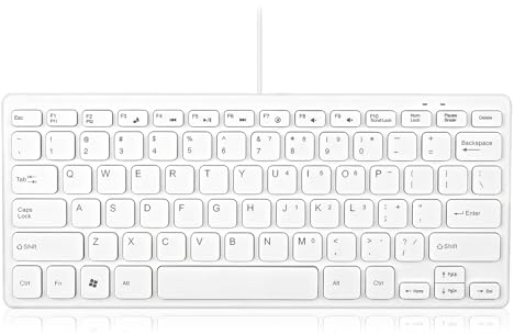 OHHXGK Wired USB Mini Keyboard, Universal 78-Key Ultra-thin Keyboard, Plug and Play Slim Ergonomic Portable Mini Business Keyboards For Desktop Computer Laptop