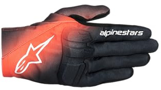 Alpinestars Reef V2 Motorrad Handschuhe, schwarz/neon-rot, L