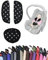 Gurtpolster [Polster-Set für Babyschalen] Autositze Kinderwagen universal Schulterpolster Set 3 Pads Gurtbezüge (Punkte schwarz weiß)