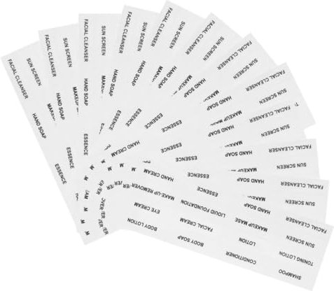 HOODANCOS 12blätter Bögen Flaschenetiketten Wasserdichte Und Transparente Aufkleber Für Lotion Creme Shampoo Duschgel Kosmetikflaschen Organisationsetiketten Für Reisen