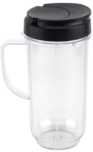DEMULAX 22 oz Tall Cup with Flip Top To-Go Lid Replacement Part, for Magic Bullet, 250W MB1001 Blenders High-performance blender blade