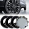 4 Stück Auto Radkappen 68MM, Radnabenkappen, Nabendeckel, Überlegene Qualität Wheel Centre Emblem Badge Roundel Hub Cap Autozubehör Wasserdicht Staub (Schwarz Weiß)