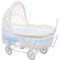 CLISPEED Imitazione cestino di fiori passeggino rattan tessere cestino per shower porta bomboniere maniglia È decorazione del cestino Decorazione del matrimonio pp Sky-Blue