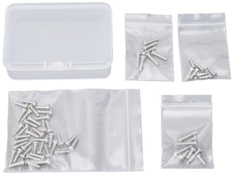 M3 Set Set en acier inoxydable Kit de vis à tête demi-ronde portable avec boîte de rangement 64 pièces pour les amateurs de voiture TT02 RC Model