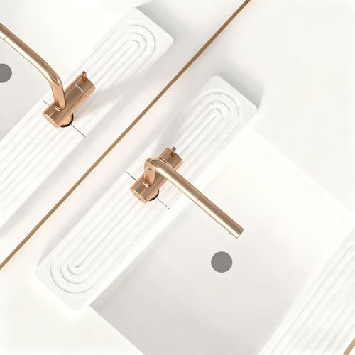 iuiiaii Quick Dry Stone Mat Kitchen, Kitchen Sink Splash Guard, Sink Mat Absorbing Stone TrayAesthetically Pleasing Faucet Mat for Kitchen Sinks, Suitable for Sinks and Bathroom