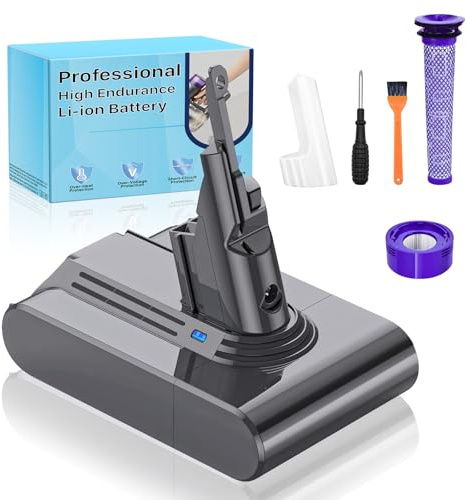 Akku für Dyson V8 Serie, 8000mAh Neues Upgrade Hochkapazitäts Ersatzakku für Dyson V8 Tier/Fluffy/Absolute SV10 Staubsauger mit Voll Set Reparatur Werkzeug Kits