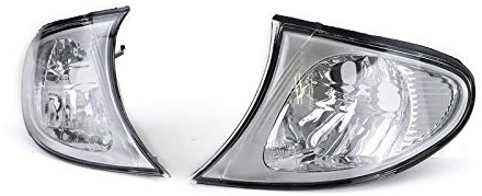 Klarglas Blinker Set Chrom passend für 3er BMW E46 Limousine Touring 01-05