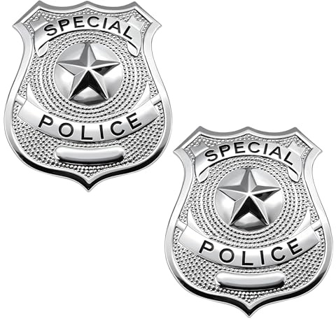 Sariputa 2 Piezas De Placa De Policía Para Niños, Accesorios Para Disfraz De Policía, Halloween, Carnaval, Cosplay, Fiestas Temáticas