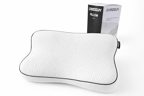 CHIROGUN Recovery Pillow, Ergonomisches Nackenkissen für Regeneration und Tiefschlaf, Weiß, 54x34x13 cm, Atmungsaktiv, Abnehmbarer Bezug, 60% Polyester und 40% Viskose
