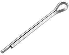 sourcing map 60Stk.Geteilter Splint 1mm x 10mm 304 Edelstahl 2 Zinken Schlüssel Silber