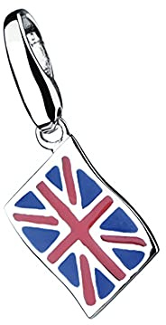 Giorgio Martello Milano Charm England-Flagge, Silber 925 Bunt, Onesize 925 Sterling Silber