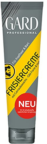 GARD Frisiercreme - 100 ml Tube, mit Kokosöl, Carnaubawachs, Panthenol, vegan, silikonfrei, für Kopf- und Barthaar