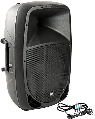 MUSIC STORE GO! 15A Aktiver 2-Wege 15 Zoll Lautsprecher - 700W Endstufe, Integrierter Media Player, Bluetooth, USB/SD-Karten-Slots, 3-Kanal Mixer, 116dB Peak SPL - Ideal für Seminare, Präsentationen,