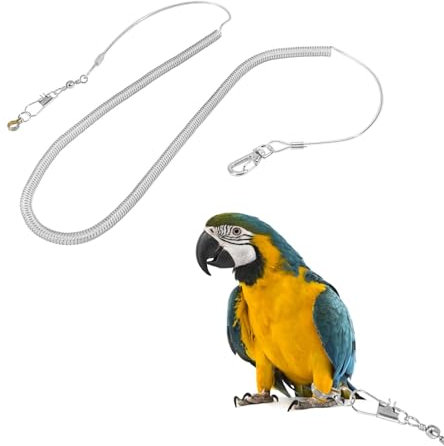 Corda di Volo del Pappagallo, 6M Anti-morso Cavigliera per Uccelli Domestici Imbracatura Regolabile per Pappagallo Fede per Pappagalli, Piccoli animali Domestici(8,5MM+6M)