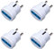 Set 4 pz Adattatore con presa bipasso 16A 2P+T, spina schuko 16A, Bianco