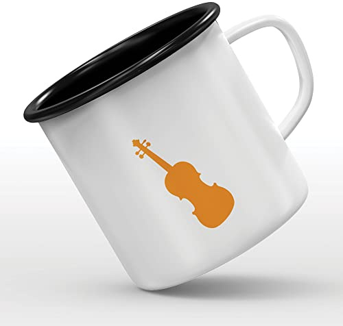 Mygoodprice MUG tasse émaillée au motif Violon