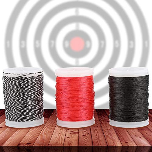 corde d'arc de tir à l'arc,Corde d'arc en nylon durable de 120 m servant, fil pour fournitures de tir à l'arc de corde d'arc divers arc(Rouge), Fil de service tir à l'arc Matériel corde d'arc, 3