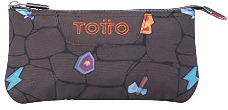 TOTTO Estuche Escolar Tres Compartimentos Estampado Videojuego - Tablero