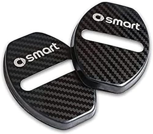 LYYMX 4 Pezzi Coperchio della Serratura della portiera dell'auto per Mercedes Old Smart 451 Fortwo Forfour 2009-2014, Copri Serrature per Portiere Coperchio Serratura Porta