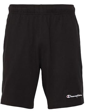 Champion Herren Legacy Icons Pants-Small Script Logo Athletic Jersey Combed Bermuda Shorts, Schwarz, XL