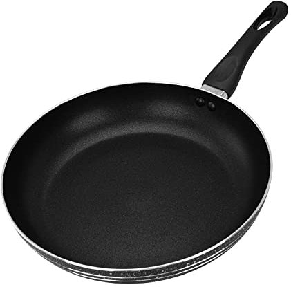 Royalford Non-Stick Frying Pan 28 CM | Aluminium Fry Pan for Induction Hob Skillet Pan | Saute Pan with 3-Layer PFOA-Free Coating for Healthy & Less Oil Cooking, Cool Touch Bakelite Handle | Black