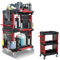 Cleaning Trolley Heavy Duty Tool Trolley on Wheels, 3-Tier Rolling Tool Cart for Auto Wash & Repair, Car Detailing, Warehouse Mobile Service Cart, for Workshop, Garage, Tool Storage, 200KG Capacity