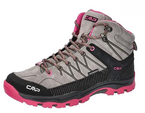 CMP Kids Trekking Shoes Kinder Rigel Mid Trekkingschuhe Wp, Mandel-Fuchsia, 38, Fuxia Almond, EU