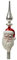 Kaemingk Christbaumspitze Glas 34cm Baumspitze mit Weihnachtsmann-Kopf - Rot