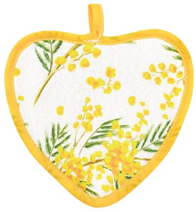 Presina cuore MIMOSA - Primavera Estate - Ideale Come Regalo e Decorazione da Tavolo - Made in Italy (MIMOSA GIALLO)