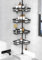 Kegii Telescópica Estantería Ducha, Esquina Estante Ducha, Estanteria baño Sin Taladro, Estanteria Ducha con 4 Cestas para Bañera y Baño, Altura Ajustable 63.5-290 CM，Negro