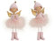Miss Lovely Witziges 2er Set Weihnachts-Engel/Deko-Figuren/Aufsteller Weihnachts-Dekoration Advent Winter Geschenk-Idee Schutz-Engel Farben: rosa, pink & Gold
