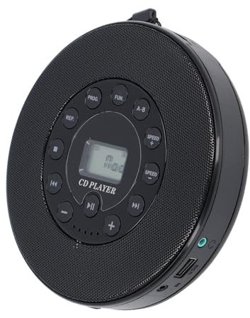 Bluetooth CD Player Portable with Speakers, Personal CD Player Built in Speaker, Anti Skip, Memory Play, AUX 3.5mm Input CD Player Supports Recording to USB Flash Drive