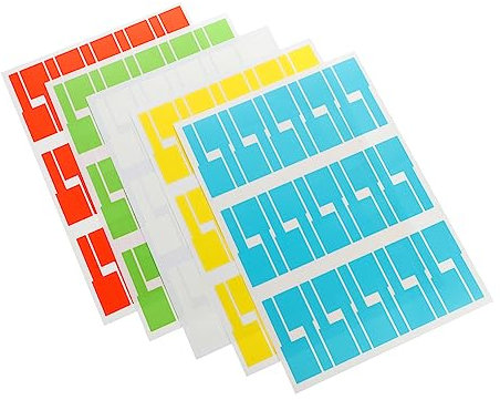 COHEALI Etiquetas Adhesivas para Gestión de Cables 600 Unidades Etiquetas para Cables Pegatinas Autoadhesivas para Sala de Ordenadores